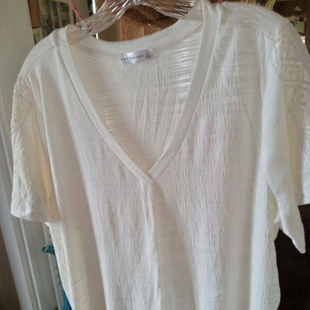 EUC white Retrology top